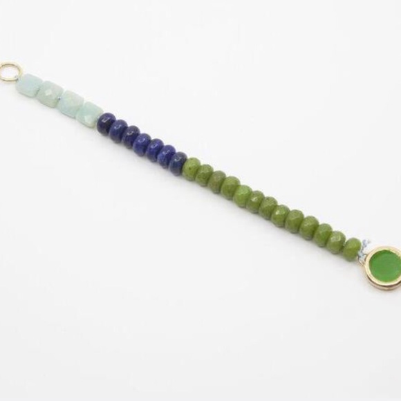 A. Carnevale Blue/Green Beaded Bracelet - Picture 2 of 6